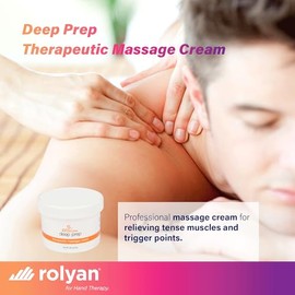 Rolyan Deep Prep Crema de masaje terapéutico, 8 onzas