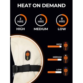 ORORO Heated Gloves for Men and Women, Rechargeable Electric Gloves for Hiking, Skiing, Motorcycle (Beige,S)