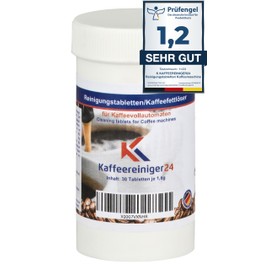 K Kaffeereiniger24 cleaning tablets for fully automatic coffee machines and sieve carrier, suitable for Jura, Siemens, Melitta, Krups. Made in Germany.