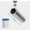 BRILLIANT TOOLS BT021827 3/8 Inch Hexagonal Socket, Long Design, 15