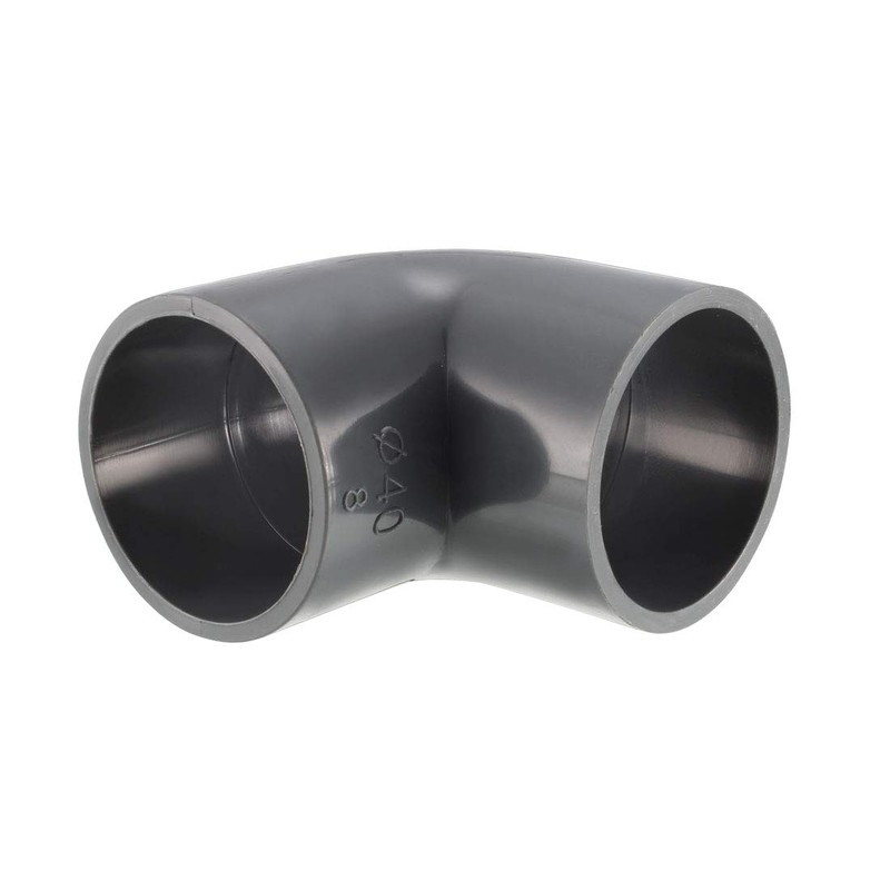 sourcing map PVC Pipe Fitting 40mm Slip Socket 90 Degree