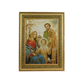 Sagrada Familia, Holy Family Image Printed on Fabric. Cushioned Surface Frame 27'x35 5070D