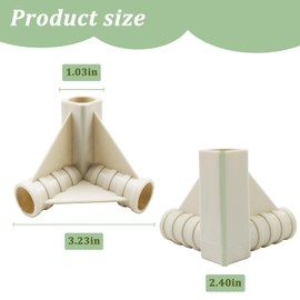 3-Way 16mm 5/8'' PVC Pipe connectors for outdoor grow tent and Plant Grow Tent, 3-Way PVC Pipe Fittings Build Heavy Duty Greenhouse Frame Furniture Connectors Tent Connections