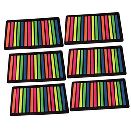 Operitacx 6 Fluorescent Sticky Notes Sentence Highlight Sticker Transparent Tape Professional Reading Strips Fluorescent Tape Reading Page Tabs Category Stickers The Pet Very Fine