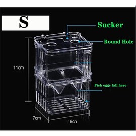 Aquarium Fish Breeder Box Fish Tank Hatchery Incubator,Fish Breeding Box Fish Isolation Box Fish Isolation Hatchery,Breeding Box for Fish Tank,Aquarium Hatchery Incubator Breeder Box,Large (Small)