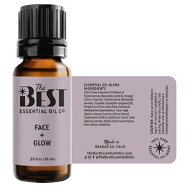 The Best Face + Glow Essential Oil Blend- Premium Grade- 100% Pure & Natural for Aromatherapy, Diffuser, Spa, Massage, Air Freshener- 10 ml (.33 fl oz)