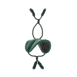 [Garland Ties for Banister] - Railing Protecting Holiday Garland Ties - Padding Prevents Scratches and Rubber Holds in Place - Decorative Hanger for Seasonal Garlands (Green)