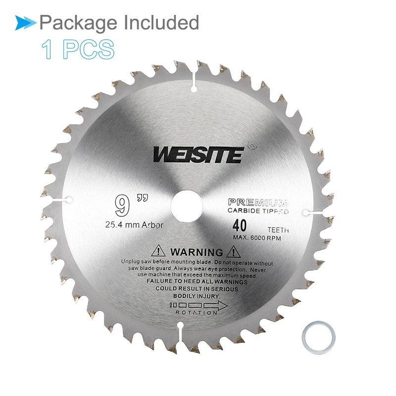 CoCud Circular Saw Blade, 9" Outer Dia 40 Teeth 3/4"