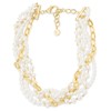 Martha Stewart Five Twisted Strand Pearl and Chain Necklace In