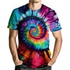 TiwBski Novelty Tie Dye Style T-Shirts for Men Spiral Streak