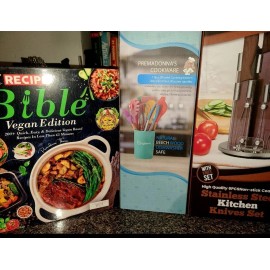 PreMadonna Kitchen Bundle – Recipe Book + Knife + Utensil Set – NEW