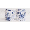 Blue Persia Set of 2 Mugs Blue & White Floral
