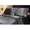 Mk Collection 4pc Queen Soft Silky Satin Solid Dark Gray/Charcoal
