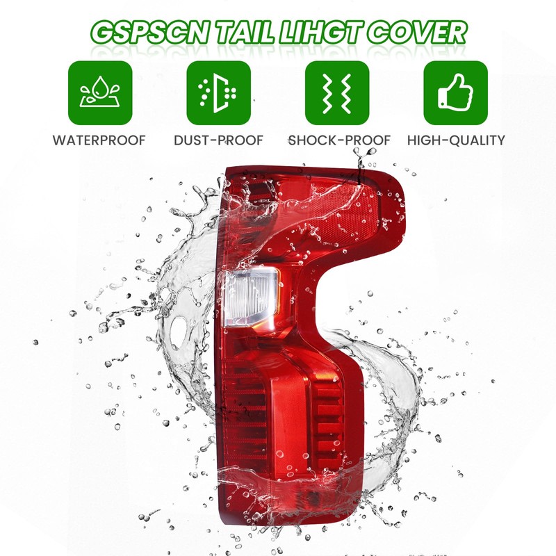 GSPSCN Passenger Side Tail Light Compatible With 2023-2019 Chevy Silverado