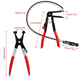 Hose Clamp Pliers 2 Pieces with Straight Neck Hose Clamp Pliers with Straight Neck Spring Band Clamp Pliers Tool for Car Repairs