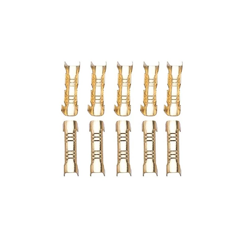 Suzoye 100 Pieces U Shape Copper Ring Terminals Crimp Wire