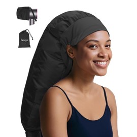 Boloye Hair Dryer Bonnet Attachment – 28.5" XL Hooded Dryer Cap for Faster Drying & Deep Conditioning, Extra-Large Space Fits Thick, Curly Hair & Styling Tools (Black, Extra Large)