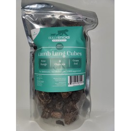 Bullysticks Organic Lamb Lung Dog Treats, Natural Dog Treats for Training and Great Dog Snacks – All Natural (8 oz. Bag)