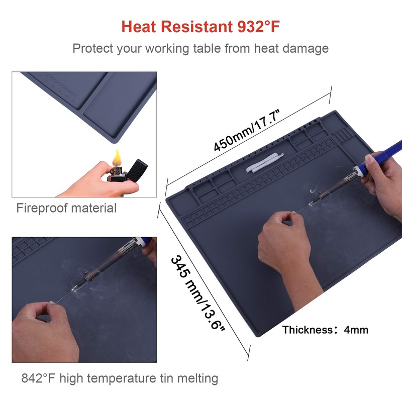 Premium Heat Resistant Anti Static Mat for Computer, Laptop, Cellphone