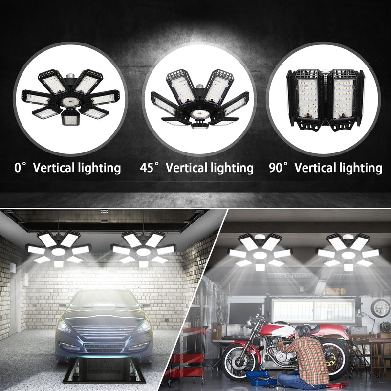 AUDLES 1 Pack LED Garage Light, 240W 24000LM 6500K LED