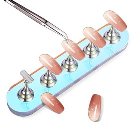 Healeved Nail Stand Display - Acrylic DIY Nail Holder Nail Accessories, Reusable Nail Table Nail Stand for Painting Nails, Nail Practice, Homes and Salons DIY Nail - Nail Supplies