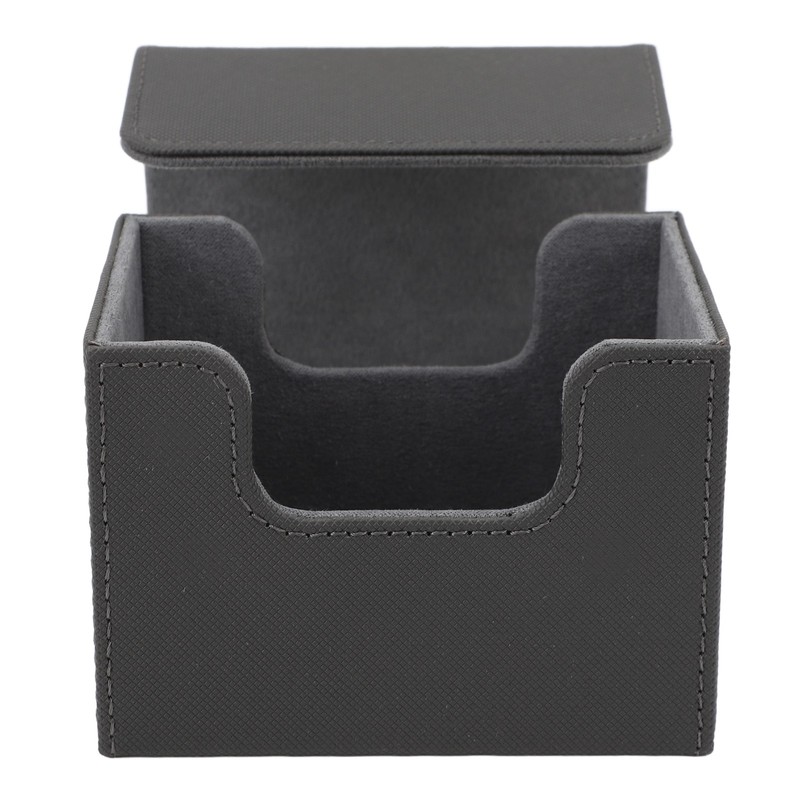 Card Deck Box Magnetic Flap Lid Large Capacity PU Leather