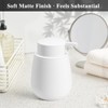 zuxzmj Small Matte White Hand Soap Dispenser 9.5 oz Refillable