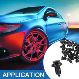 A ABSOPRO Honda Accord Civic CR-V Odyssey Black Plastic Car Mounting Clips (Set of 40)