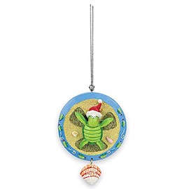 Cape Shore 3.5'' Christmas Turtle Sand Angel with Dangling Seashell