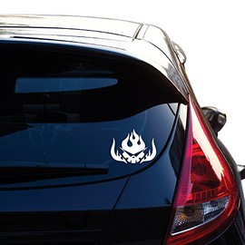 Yoonek Graphics Gurren Lagann Decal Sticker for for Car Window, Laptop, Motorcycle, Walls, Mirror and More.. SKU: 480 (White)
