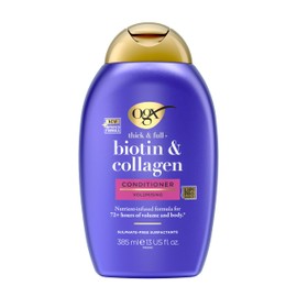 OGX OGX Biotin and Collagen Volumising Hair Conditioner, Thick and Full, with Vitamin B7 Biotin, and Collagen, for Thin Hair, Sulfate Free Surfactants, 385ml, packaging may vary