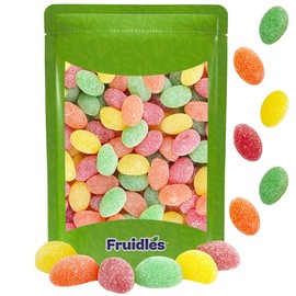 Fruidles Easter Sour Jelly Egg Unwrap Candy Treats, Fun and Festive Holiday Snacking, Party flavor (Half-Pound)