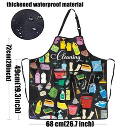 PXTIDY Cleaning Apron Cleaning Lady Gifts Cleaning Supplies for Housekeeping Waterproof Apron with 2 Pockets Custodian Gifts