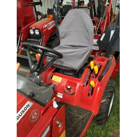 Durafit Seat Covers Compatible with Massey Ferguson Tractors with high Back seat with no armrests Gray