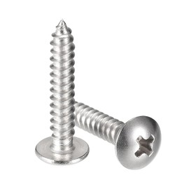 sourcing map Phillips Head Self Tapping Screws, #8x1" 304 Stainless Steel Wood Sheet Metal Screw 50pcs