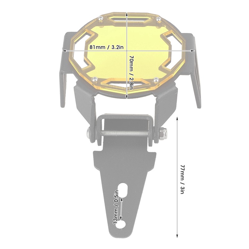 Motocycle Fog Light Guard Protective Cover LED Lamp Protector Fit