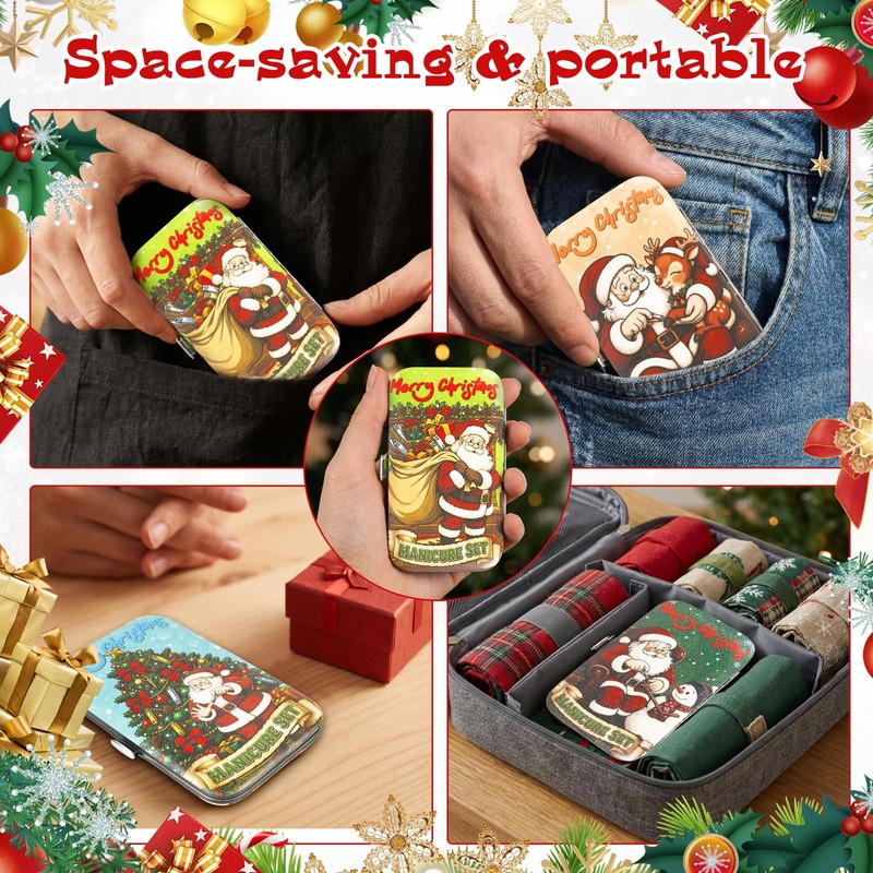 12 Set Christmas Manicure Kits for Women, Christmas Stocking Stuffers