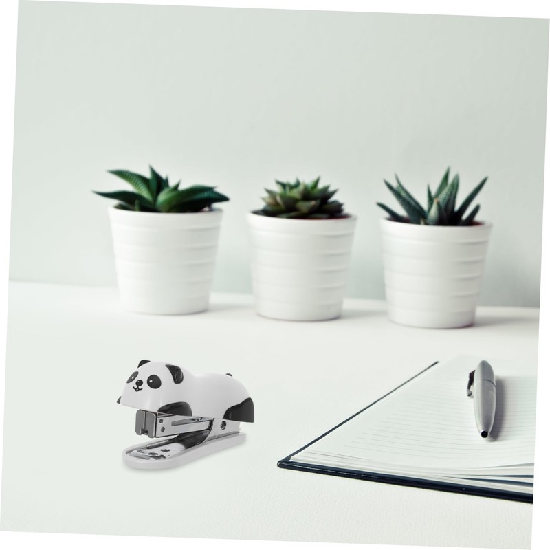 Operitacx Mini Panda Heftgerät Niedlicher Handlicher Schreibtischhefter Für Büro Und