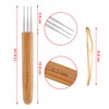 WILLBOND 5 Pieces Dreadlocks Crochet Hook Tool Includes 3 Dreadlocks