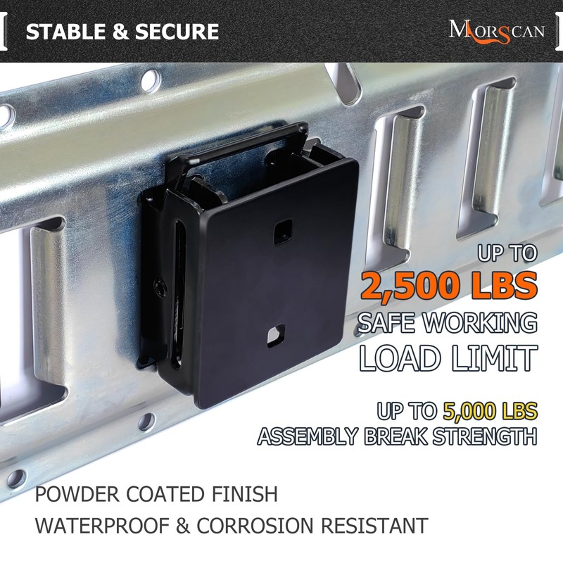 MorScan 4 Pack E-Track Connector with Square Plates, E Track