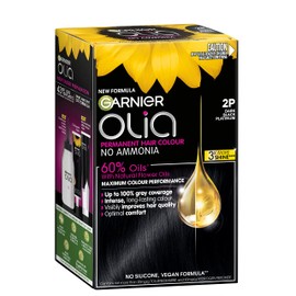 Garnier, Permanent Hair Colour, Ammonia Free and Nourishing, Olia, 2P Platinum Black