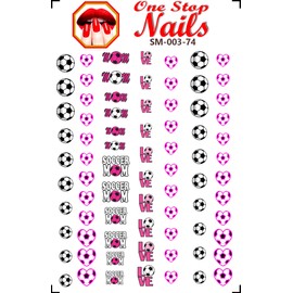 Soccer Mom (Ver.3) Clear waterslide Nail Art Decals (Tattoos) by DimOxy Designs.