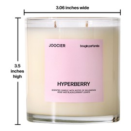 JOOCIER | Hyperberry Candle- Bulgarian Rose, Black Currant | Baies Fragrance Inspired Candle 10 oz 70+ Hour Burn time Double Wick Luxury Home Fragrance Scented Candle Home décor Non Toxic
