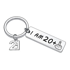 Waeceip 21st Birthday Keyring Happy Birthday Gifts for Girls Boys Idea as a Joke Celebration Funny Keyring Gifts for Son Daughter Best Friend (21st keyring)