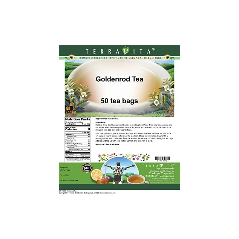 Goldenrod Tea (50 tea bags, ZIN: 510868)