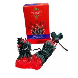December Home 100 Red Mini Lights 20ft. Lighted Length