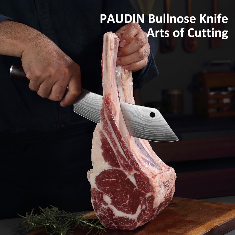 PAUDIN Meat Cleaver 8 Inch Butcher Knife, High Carbon Stainless