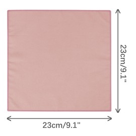 Elerevyo Men's Cotton Handkerchiefs Classic Solid Color Pocket Squares for Formal Suit One Size Rosy Brown