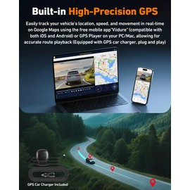 Dash Cam Front and Rear, 4K Dash Camera for Cars Built-in 5G WiFi & GPS, 3.2" IPS Screen Dash Cam W/ 64GB Card, Dual Dashcam W/G-Sensor, Loop Recording, WDR, Night Vision,24H Parking Monitor