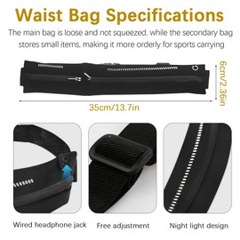 Laufgürtel Handy, Lauftasche, Jogging Tasche, Handytasche Laufen, Damen und Herren Geeignet für Mobiltelefone Verschiedener Modelle und Größen(Schwarz)